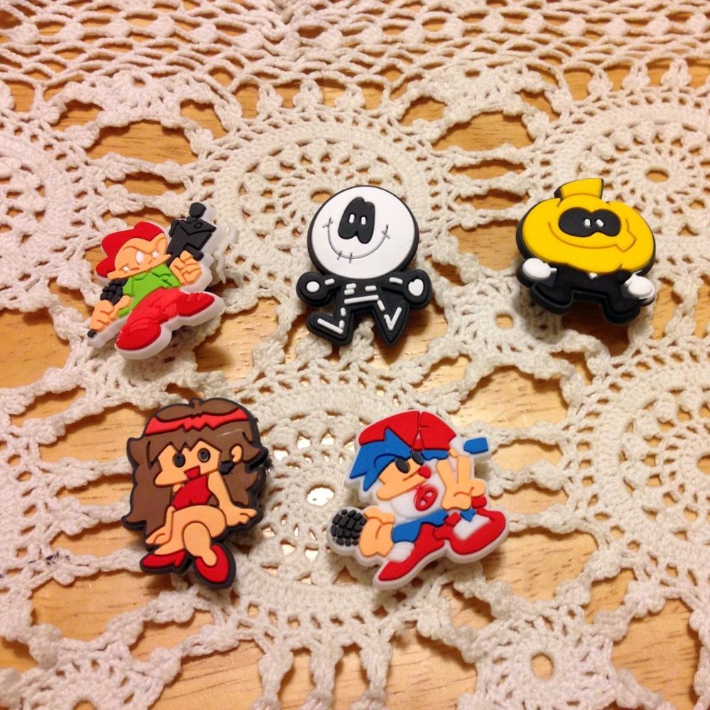 Kid's shoe charms for crocs or crocs-style shoes, Friday Night Funkin'